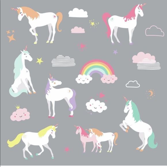Unicorn Wall Decals Kids Room Decorations - Picture 7 of 8